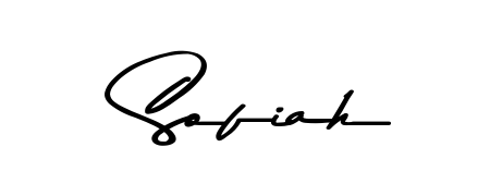 A sleek calligraphic signature for name Sofiah utilizing Asem Kandis PERSONAL USE styling. Great for adding personal signatures to photos and art. Sofiah signature style 9 images and pictures png