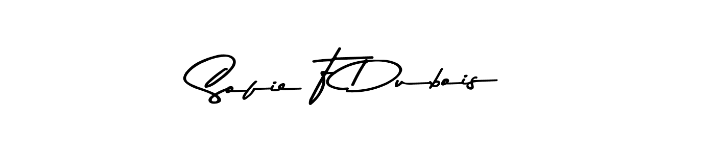 if you are searching for the best signature style for your name Sofie F Dubois. so please give up your signature search. here we have designed multiple signature styles  using Asem Kandis PERSONAL USE. Sofie F Dubois signature style 9 images and pictures png