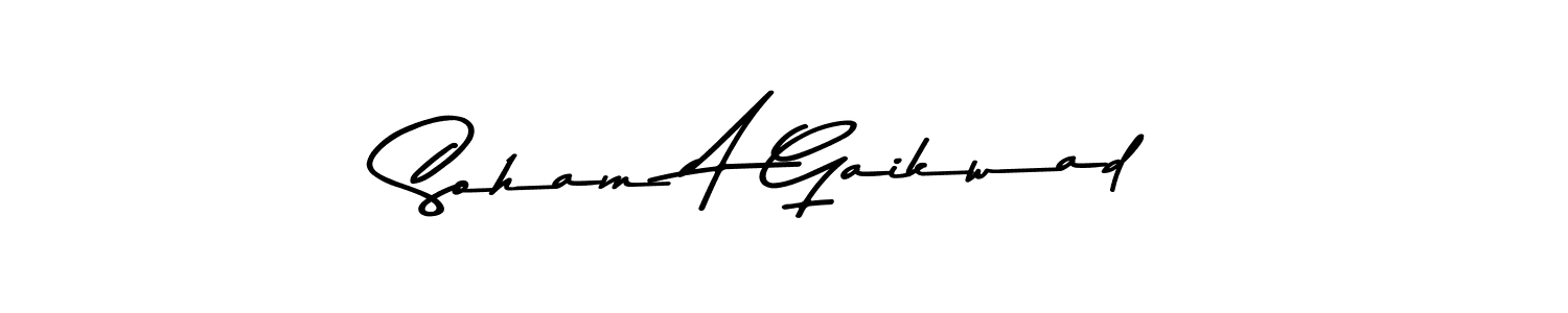 Asem Kandis PERSONAL USE is a professional signature style that is perfect for those who want to add a touch of class to their signature. It is also a great choice for those who want to make their signature more unique. Get Soham A Gaikwad name to fancy signature for free. Soham A Gaikwad signature style 9 images and pictures png