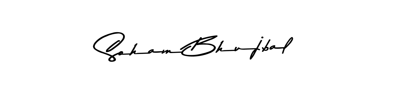 How to make Soham Bhujbal name signature. Use Asem Kandis PERSONAL USE style for creating short signs online. This is the latest handwritten sign. Soham Bhujbal signature style 9 images and pictures png