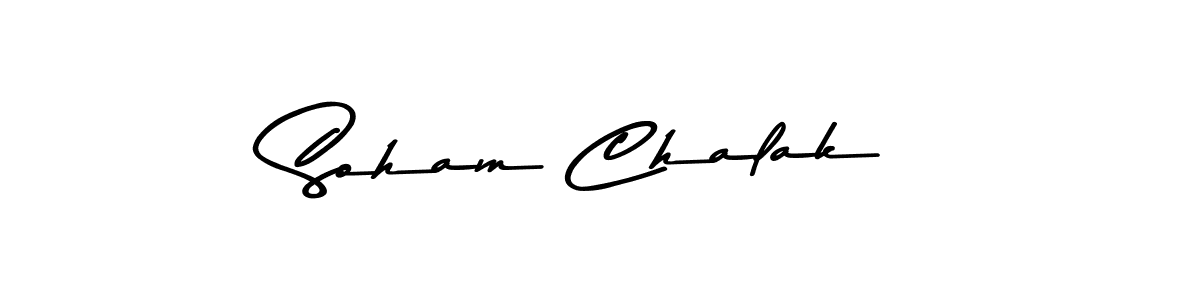 Use a signature maker to create a handwritten signature online. With this signature software, you can design (Asem Kandis PERSONAL USE) your own signature for name Soham Chalak. Soham Chalak signature style 9 images and pictures png