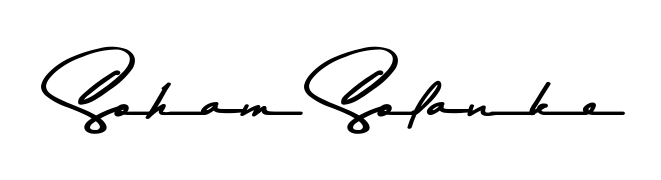 Discover how Soham Solanke looks in an executive cursive font (Asem Kandis PERSONAL USE). Perfect for legal documents, invoices, and certificates. Soham Solanke signature style 9 images and pictures png