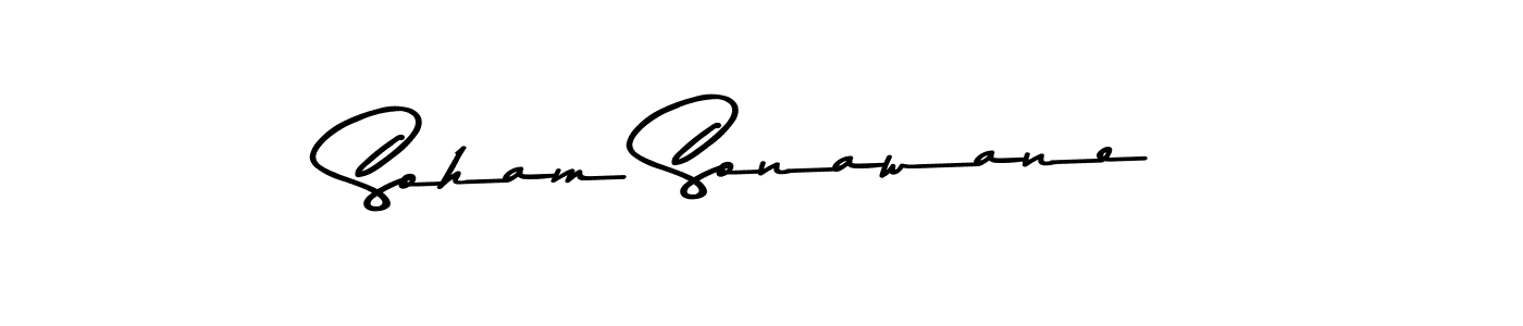 Design your own signature with our free online signature maker. With this signature software, you can create a handwritten (Asem Kandis PERSONAL USE) signature for name Soham Sonawane. Soham Sonawane signature style 9 images and pictures png