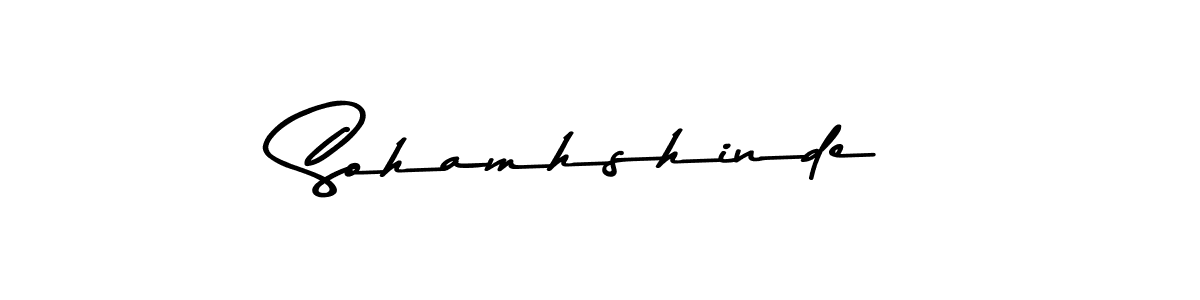 The best way (Asem Kandis PERSONAL USE) to make a short signature is to pick only two or three words in your name. The name Sohamhshinde include a total of six letters. For converting this name. Sohamhshinde signature style 9 images and pictures png