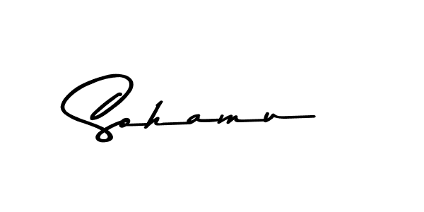 How to make Sohamu name signature. Use Asem Kandis PERSONAL USE style for creating short signs online. This is the latest handwritten sign. Sohamu signature style 9 images and pictures png