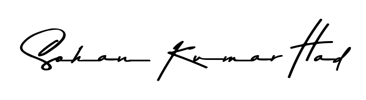 Personalize your online presence with Sohan Kumar Had signature rendered in elegant Asem Kandis PERSONAL USE font. Great for website footers and blogs. Sohan Kumar Had signature style 9 images and pictures png