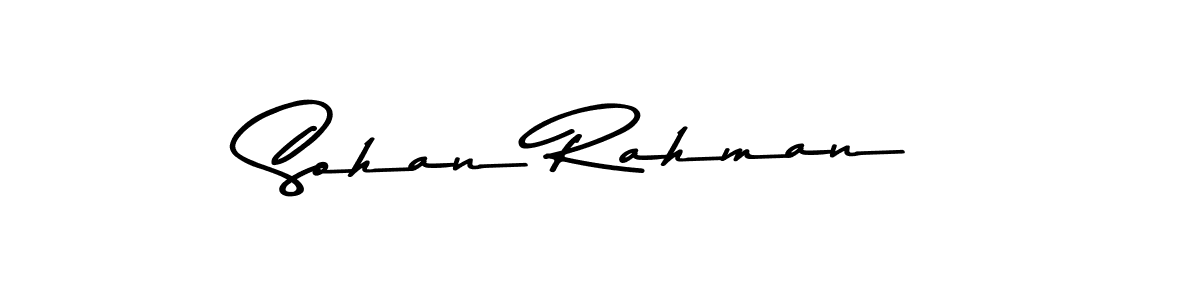 How to make Sohan Rahman name signature. Use Asem Kandis PERSONAL USE style for creating short signs online. This is the latest handwritten sign. Sohan Rahman signature style 9 images and pictures png