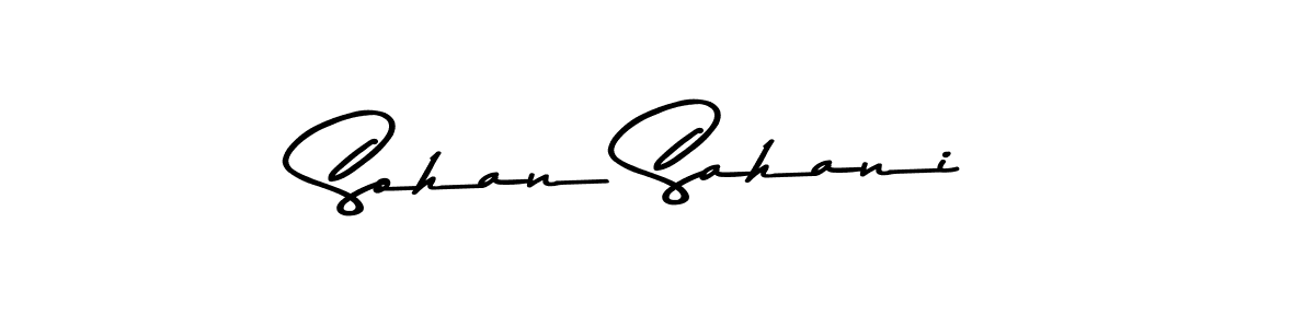 How to make Sohan Sahani name signature. Use Asem Kandis PERSONAL USE style for creating short signs online. This is the latest handwritten sign. Sohan Sahani signature style 9 images and pictures png