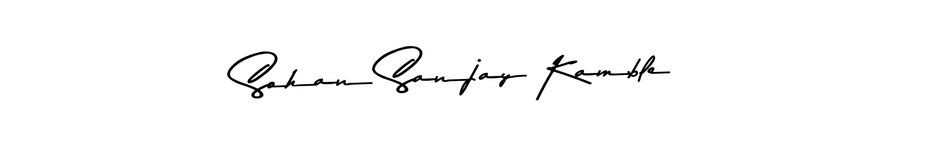 The best way (Asem Kandis PERSONAL USE) to make a short signature is to pick only two or three words in your name. The name Sohan Sanjay Kamble include a total of six letters. For converting this name. Sohan Sanjay Kamble signature style 9 images and pictures png