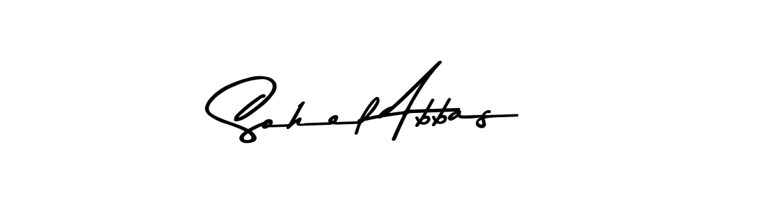 How to make Sohel Abbas name signature. Use Asem Kandis PERSONAL USE style for creating short signs online. This is the latest handwritten sign. Sohel Abbas signature style 9 images and pictures png
