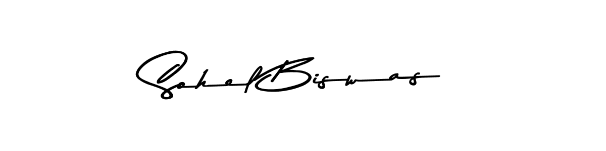 How to make Sohel Biswas name signature. Use Asem Kandis PERSONAL USE style for creating short signs online. This is the latest handwritten sign. Sohel Biswas signature style 9 images and pictures png