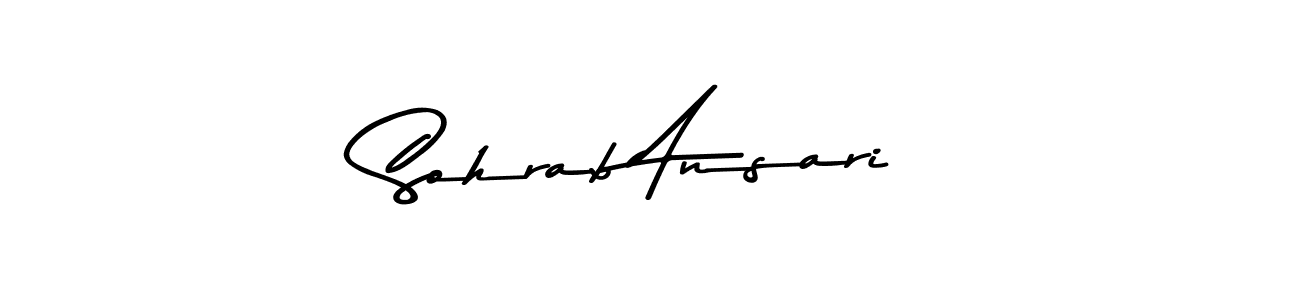 How to make Sohrab Ansari name signature. Use Asem Kandis PERSONAL USE style for creating short signs online. This is the latest handwritten sign. Sohrab Ansari signature style 9 images and pictures png