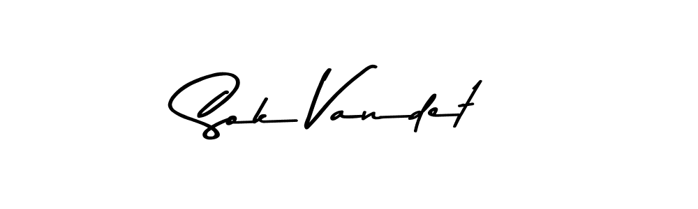 How to make Sok Vandet name signature. Use Asem Kandis PERSONAL USE style for creating short signs online. This is the latest handwritten sign. Sok Vandet signature style 9 images and pictures png