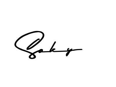 How to make Soky name signature. Use Asem Kandis PERSONAL USE style for creating short signs online. This is the latest handwritten sign. Soky signature style 9 images and pictures png