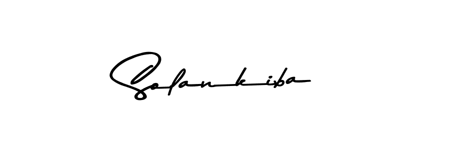 Create a beautiful signature design for name Solankiba. With this signature (Asem Kandis PERSONAL USE) fonts, you can make a handwritten signature for free. Solankiba signature style 9 images and pictures png