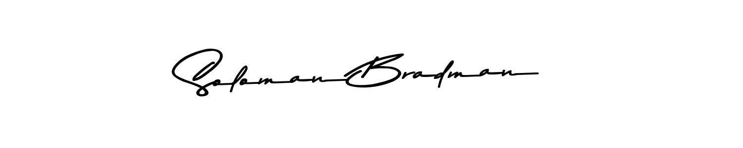 Create a beautiful signature design for name Soloman Bradman. With this signature (Asem Kandis PERSONAL USE) fonts, you can make a handwritten signature for free. Soloman Bradman signature style 9 images and pictures png