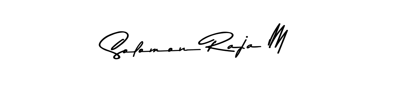 The best way (Asem Kandis PERSONAL USE) to make a short signature is to pick only two or three words in your name. The name Solomon Raja M include a total of six letters. For converting this name. Solomon Raja M signature style 9 images and pictures png