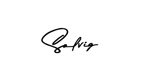 Make a beautiful signature design for name Solvig. With this signature (Asem Kandis PERSONAL USE) style, you can create a handwritten signature for free. Solvig signature style 9 images and pictures png