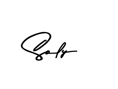 Use a signature maker to create a handwritten signature online. With this signature software, you can design (Asem Kandis PERSONAL USE) your own signature for name Soly. Soly signature style 9 images and pictures png