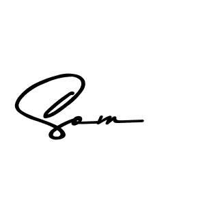 Create a beautiful signature design for name Som. With this signature (Asem Kandis PERSONAL USE) fonts, you can make a handwritten signature for free. Som signature style 9 images and pictures png
