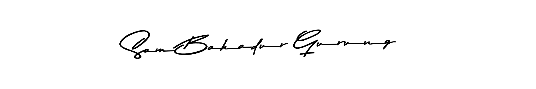 Design your own signature with our free online signature maker. With this signature software, you can create a handwritten (Asem Kandis PERSONAL USE) signature for name Som Bahadur Gurung. Som Bahadur Gurung signature style 9 images and pictures png