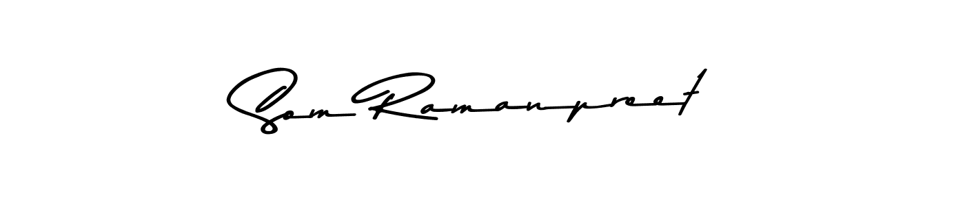 Similarly Asem Kandis PERSONAL USE is the best handwritten signature design. Signature creator online .You can use it as an online autograph creator for name Som Ramanpreet. Som Ramanpreet signature style 9 images and pictures png