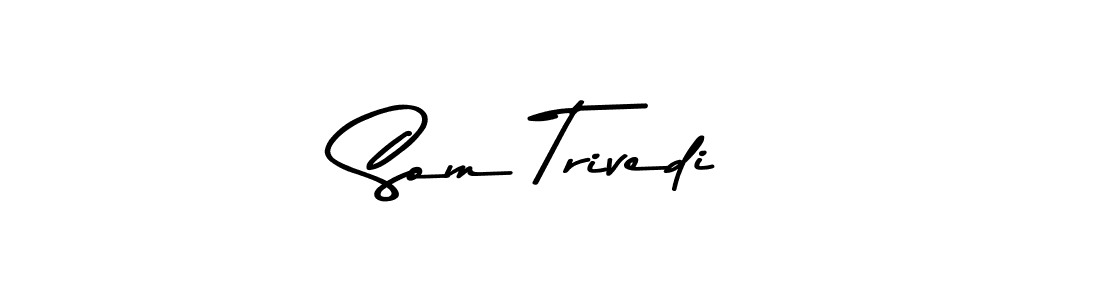 This is the best signature style for the Som Trivedi name. Also you like these signature font (Asem Kandis PERSONAL USE). Mix name signature. Som Trivedi signature style 9 images and pictures png