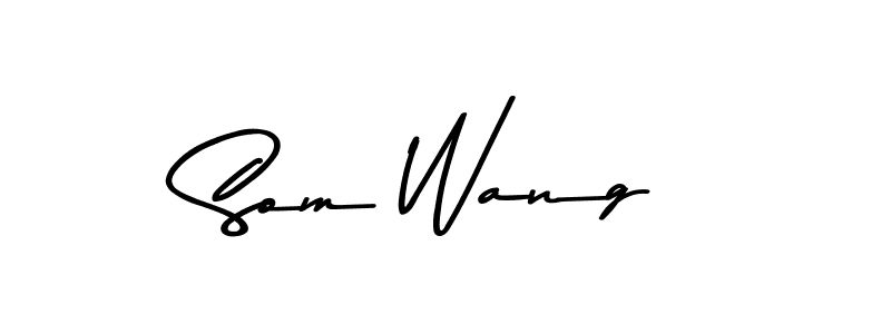 Create a beautiful signature design for name Som Wang. With this signature (Asem Kandis PERSONAL USE) fonts, you can make a handwritten signature for free. Som Wang signature style 9 images and pictures png