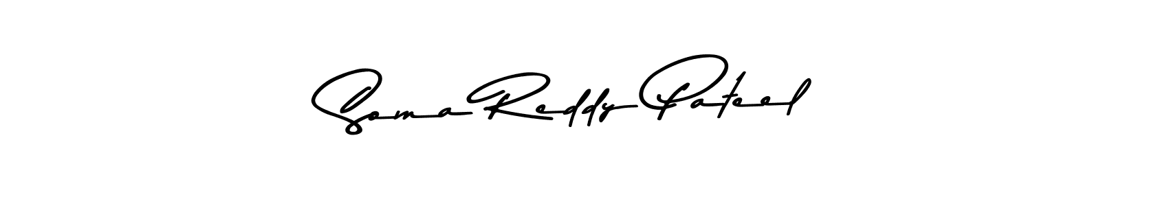 Design your own signature with our free online signature maker. With this signature software, you can create a handwritten (Asem Kandis PERSONAL USE) signature for name Soma Reddy Pateel. Soma Reddy Pateel signature style 9 images and pictures png