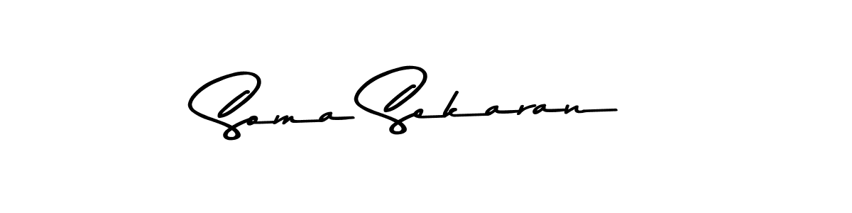 How to make Soma Sekaran name signature. Use Asem Kandis PERSONAL USE style for creating short signs online. This is the latest handwritten sign. Soma Sekaran signature style 9 images and pictures png