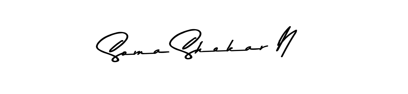 Make a beautiful signature design for name Soma Shekar N. With this signature (Asem Kandis PERSONAL USE) style, you can create a handwritten signature for free. Soma Shekar N signature style 9 images and pictures png
