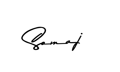 How to make Somaj name signature. Use Asem Kandis PERSONAL USE style for creating short signs online. This is the latest handwritten sign. Somaj signature style 9 images and pictures png