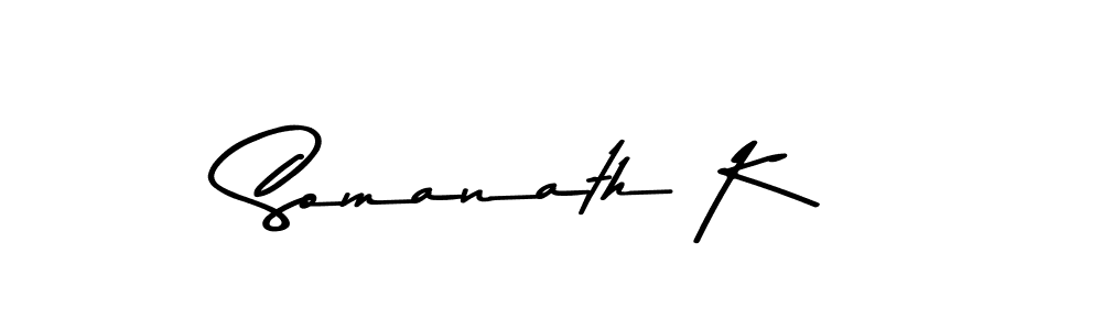 You should practise on your own different ways (Asem Kandis PERSONAL USE) to write your name (Somanath K) in signature. don't let someone else do it for you. Somanath K signature style 9 images and pictures png
