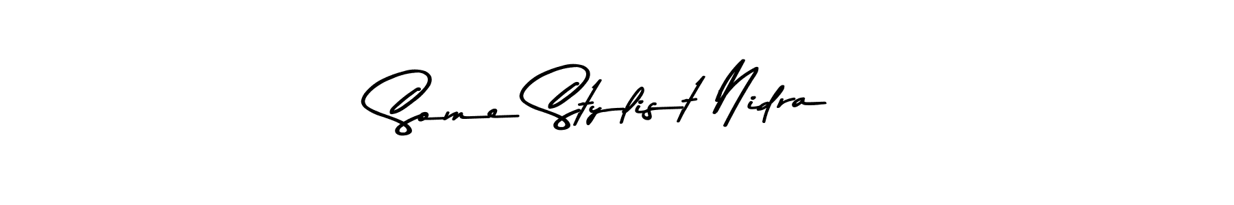 The best way (Asem Kandis PERSONAL USE) to make a short signature is to pick only two or three words in your name. The name Some Stylist Nidra include a total of six letters. For converting this name. Some Stylist Nidra signature style 9 images and pictures png