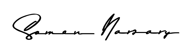 A classic penmanship look for Somen Narzary. The Asem Kandis PERSONAL USE font brings timeless elegance and confidence to every signed document. Somen Narzary signature style 9 images and pictures png