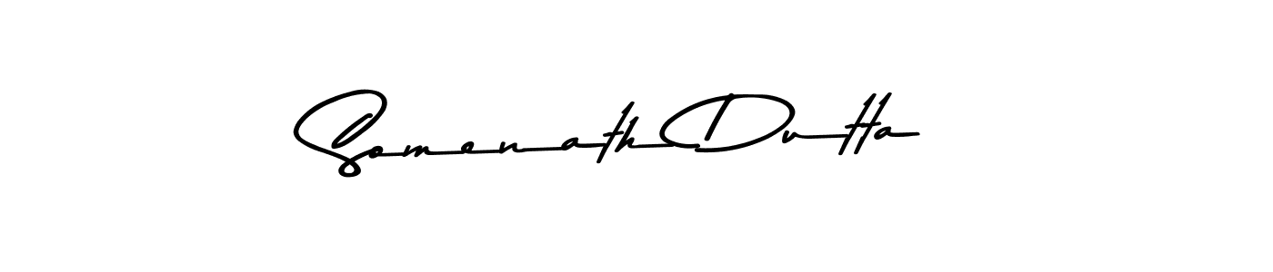 How to make Somenath Dutta name signature. Use Asem Kandis PERSONAL USE style for creating short signs online. This is the latest handwritten sign. Somenath Dutta signature style 9 images and pictures png