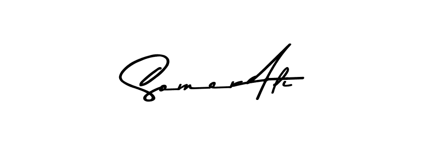 Create a beautiful signature design for name Somer Ali. With this signature (Asem Kandis PERSONAL USE) fonts, you can make a handwritten signature for free. Somer Ali signature style 9 images and pictures png