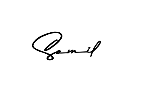 You should practise on your own different ways (Asem Kandis PERSONAL USE) to write your name (Somil) in signature. don't let someone else do it for you. Somil signature style 9 images and pictures png