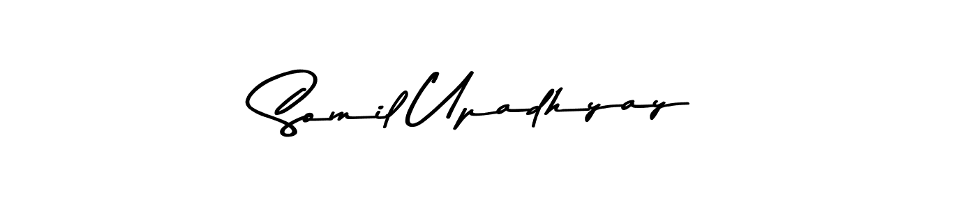 Design your own signature with our free online signature maker. With this signature software, you can create a handwritten (Asem Kandis PERSONAL USE) signature for name Somil Upadhyay. Somil Upadhyay signature style 9 images and pictures png