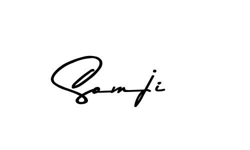 You should practise on your own different ways (Asem Kandis PERSONAL USE) to write your name (Somji) in signature. don't let someone else do it for you. Somji signature style 9 images and pictures png