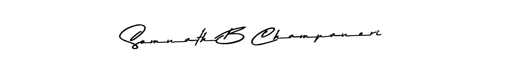 Make a beautiful signature design for name Somnath B Champaneri. With this signature (Asem Kandis PERSONAL USE) style, you can create a handwritten signature for free. Somnath B Champaneri signature style 9 images and pictures png