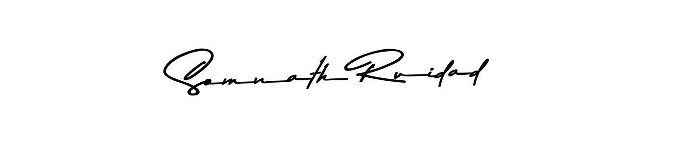 Create a beautiful signature design for name Somnath Ruidad. With this signature (Asem Kandis PERSONAL USE) fonts, you can make a handwritten signature for free. Somnath Ruidad signature style 9 images and pictures png