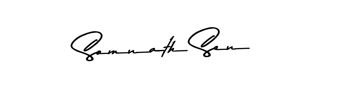 How to make Somnath Sen name signature. Use Asem Kandis PERSONAL USE style for creating short signs online. This is the latest handwritten sign. Somnath Sen signature style 9 images and pictures png