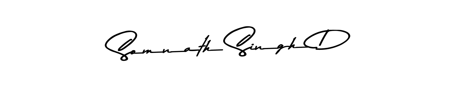 Make a beautiful signature design for name Somnath Singh D. With this signature (Asem Kandis PERSONAL USE) style, you can create a handwritten signature for free. Somnath Singh D signature style 9 images and pictures png