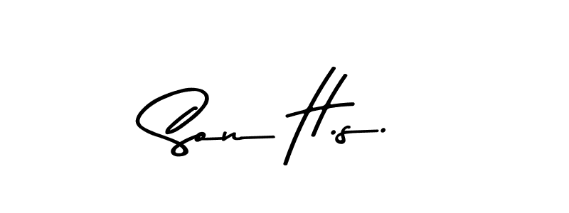 Use a signature maker to create a handwritten signature online. With this signature software, you can design (Asem Kandis PERSONAL USE) your own signature for name Son H.s.. Son H.s. signature style 9 images and pictures png