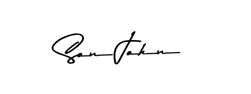 Make a beautiful signature design for name Son John. With this signature (Asem Kandis PERSONAL USE) style, you can create a handwritten signature for free. Son John signature style 9 images and pictures png