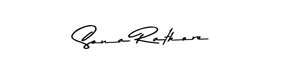 Design your own signature with our free online signature maker. With this signature software, you can create a handwritten (Asem Kandis PERSONAL USE) signature for name Sona Rathore. Sona Rathore signature style 9 images and pictures png