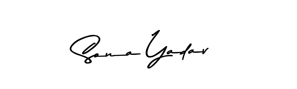 Make a beautiful signature design for name Sona Yadav. With this signature (Asem Kandis PERSONAL USE) style, you can create a handwritten signature for free. Sona Yadav signature style 9 images and pictures png