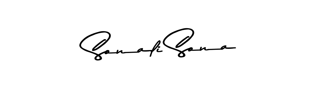 Design your own signature with our free online signature maker. With this signature software, you can create a handwritten (Asem Kandis PERSONAL USE) signature for name Sonali Sona. Sonali Sona signature style 9 images and pictures png