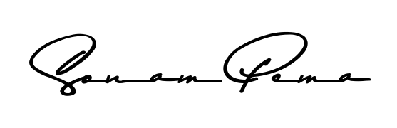 Achieve flawless digital penmanship with Sonam Pema name in Asem Kandis PERSONAL USE font. The perfect tool for creating online signatures. Sonam Pema signature style 9 images and pictures png
